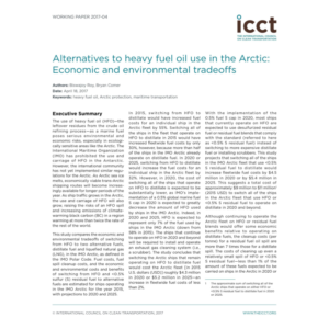 Alternatives to heavy fuel oil use in the Arctic:  Economic and environmental tradeoffs