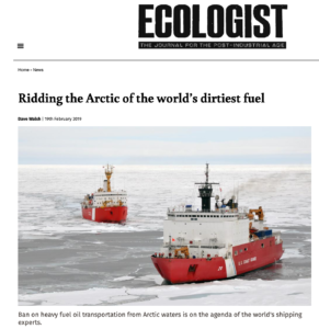 Ridding the Arctic of the world’s dirtiest fuel