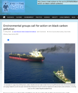 Radio Canada International: Environmental groups call for action on black carbon pollution