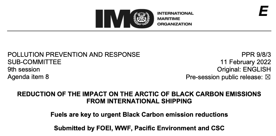 PPR 9-8-2 – Prioritizing control measures to reduce Black Carbon emissions impacting the Arctic