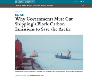 Why Governments Must Cut Shipping’s Black Carbon Emissions to Save the Arctic