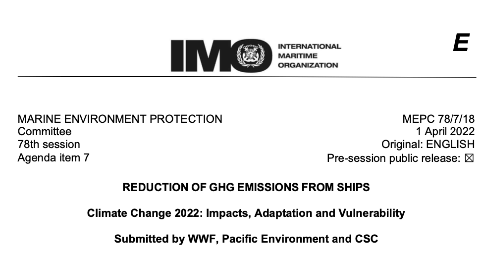MEPC 78/7/19: Proposal for how to calculate Well-to-Wake carbon dioxide equivalent emissions using both GWP100 and GWP20 for comparative purposes as part of the LCA guidelines