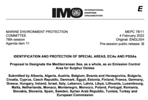 MEPC 78-11 - Proposal to Designate the Mediterranean Sea, as a whole, as an Emission ControlArea for Su... (Albania, Algeria, Austria...)