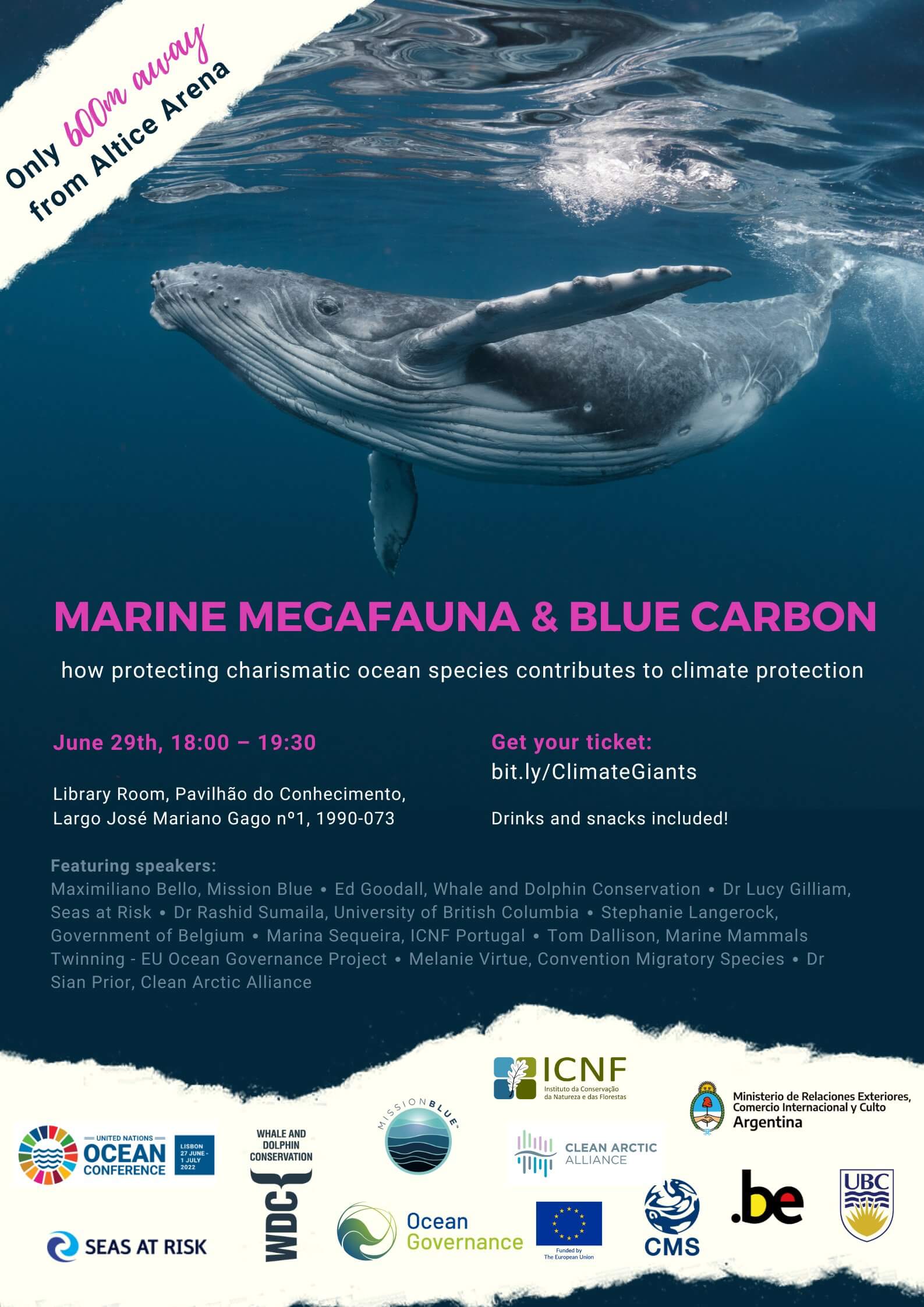 UN Ocean Conference side event: Marine megafauna & blue carbon