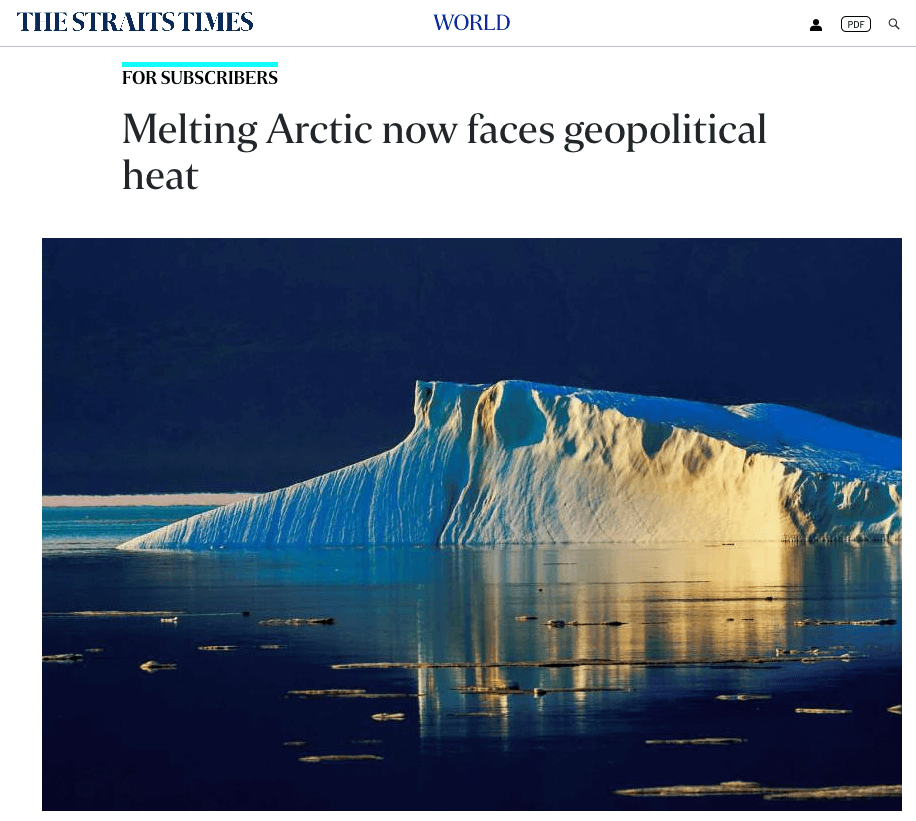 Melting Arctic now faces geopolitical heat