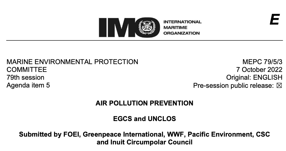 MEPC 79-5-3 - EGCS and UNCLOS