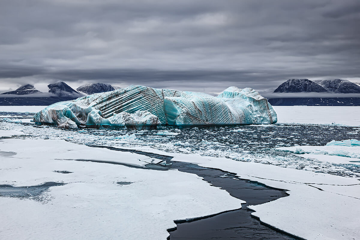 Ice lead, Dijmhna Sund, Nioghalvfjerdsfjorden, Greenland. Copyright Dave Walsh 2009 davewalshphoto.com