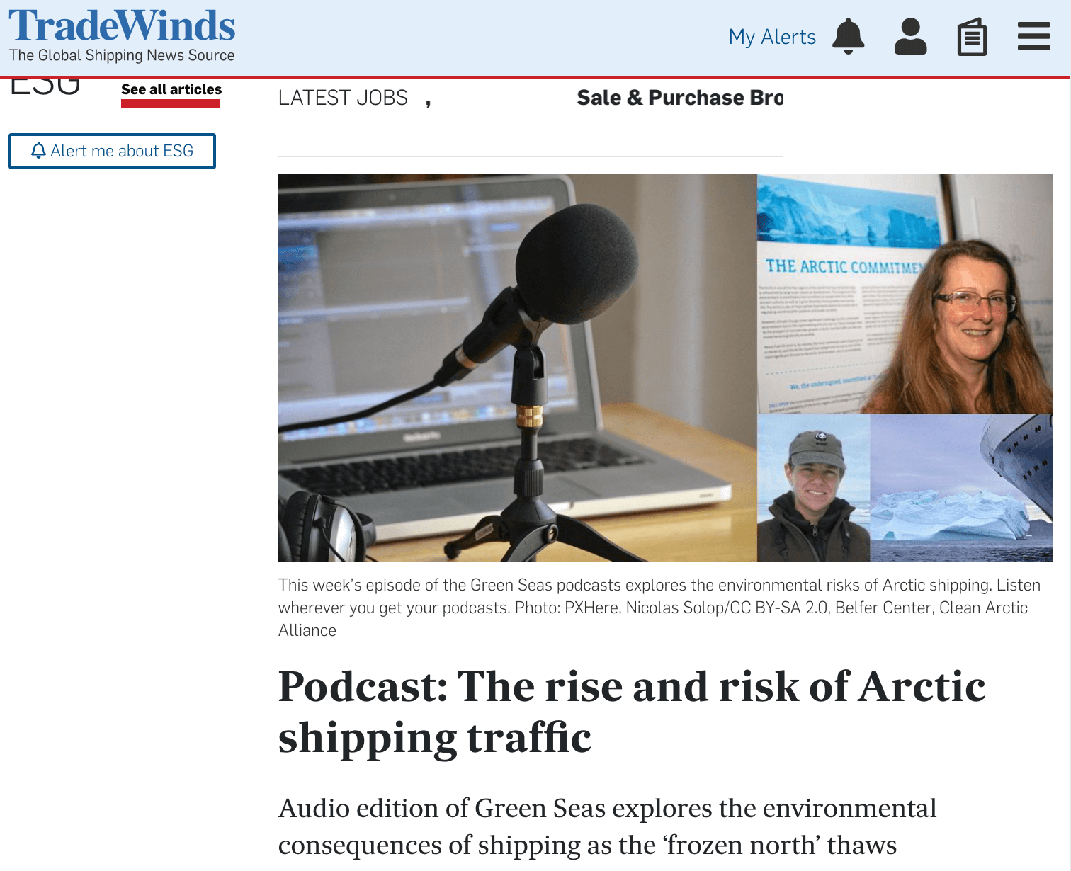 Tradewinds Podcast: The Rise and Risk of Arctic Shipping Traffic
