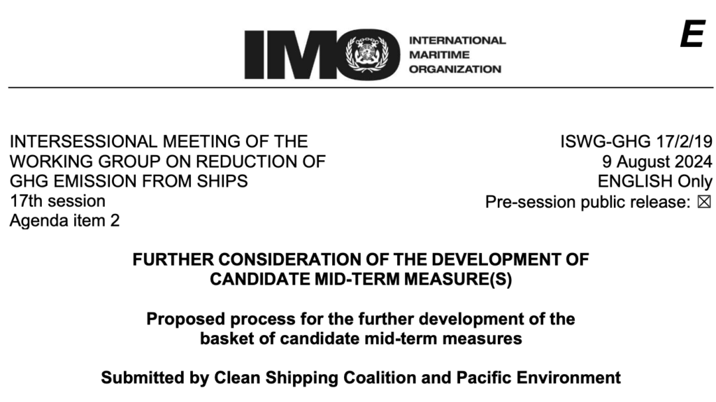 ISWG-GHG 17/2/19: Proposed process for the further development of the basket of candidate mid-term measures