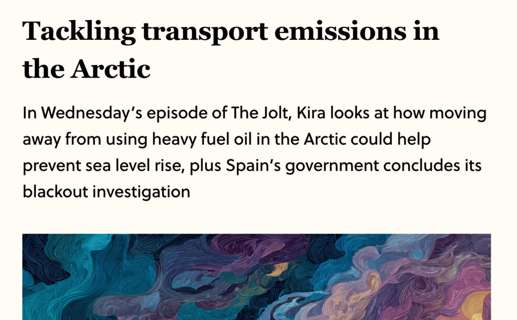 Foresight Climate and Energy: Tackling transport emissions in the Arctic